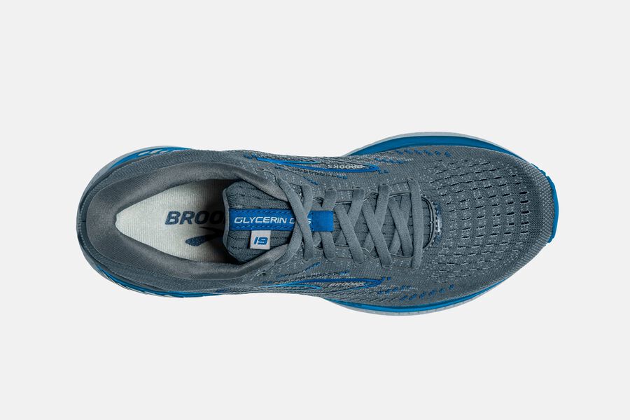 Brooks Israel Glycerin GTS 19 Road Running Shoes Mens - Grey/Blue - CNU-951073